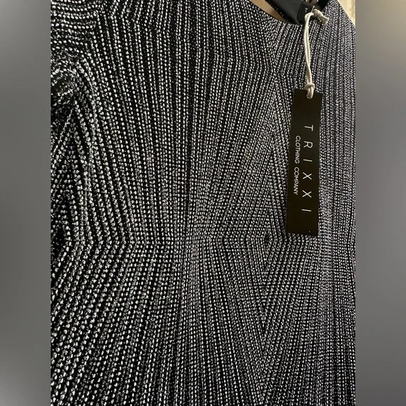 🎃Long Sleeve Glitter Cocktail Dress - Picture 3 of 6